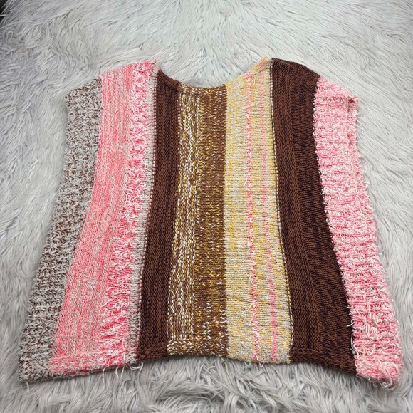 Anthropologie Sweaters - Anthropologie Women's M Textured Striped Knit Slub Sweater Boho Artsy